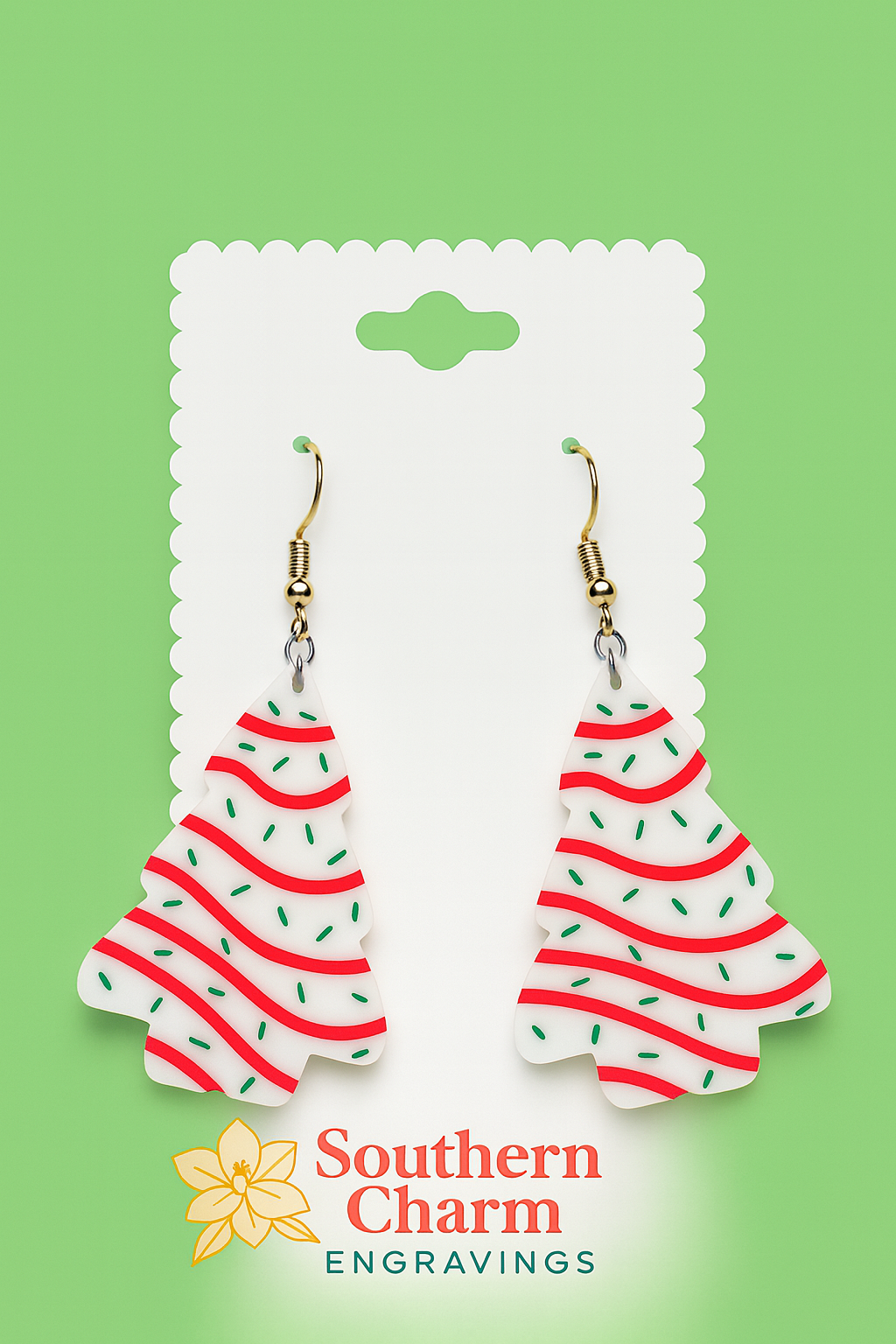 Christmas tree Cake earring