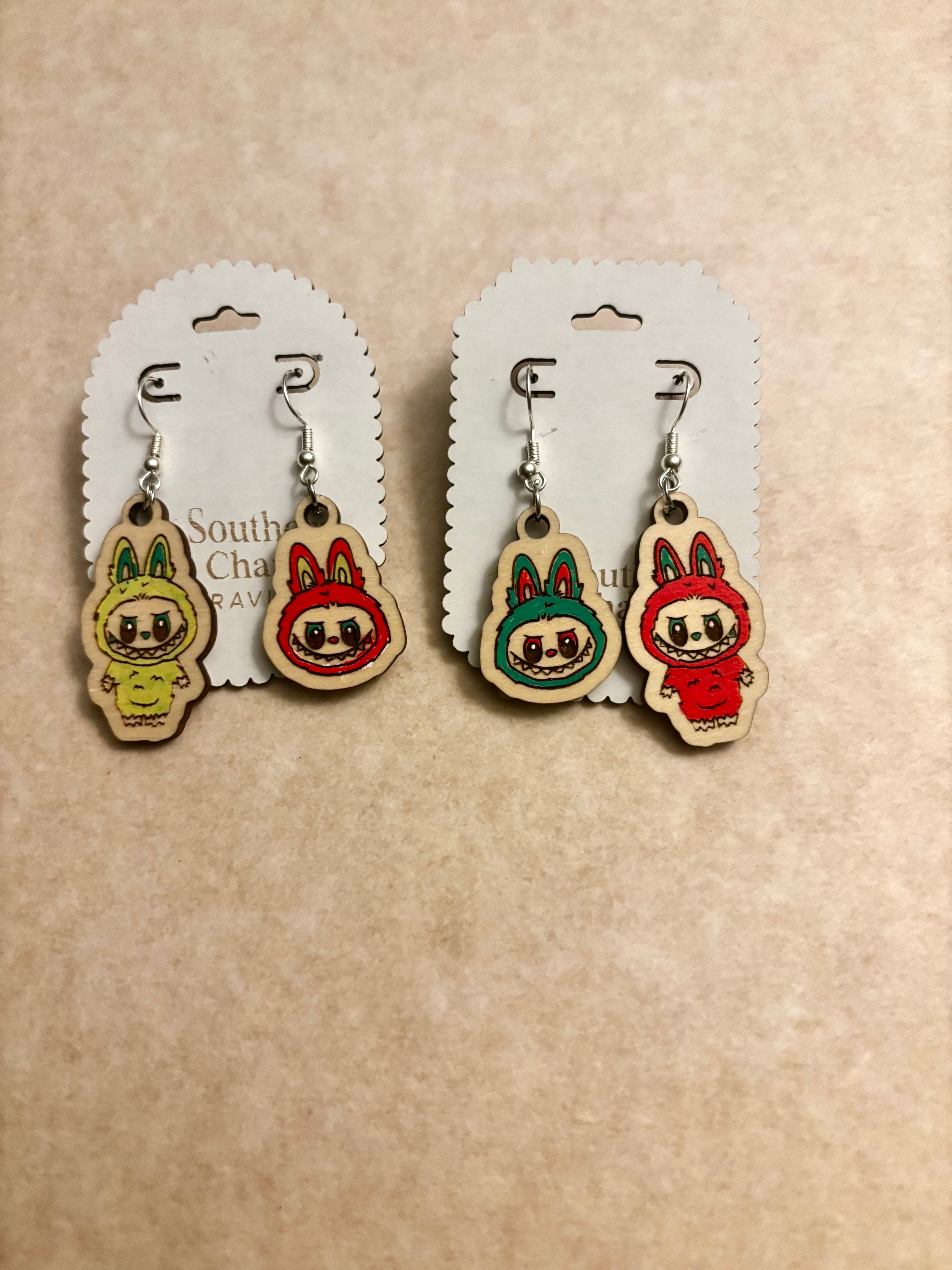 Ugly Monster Dangle Earrings