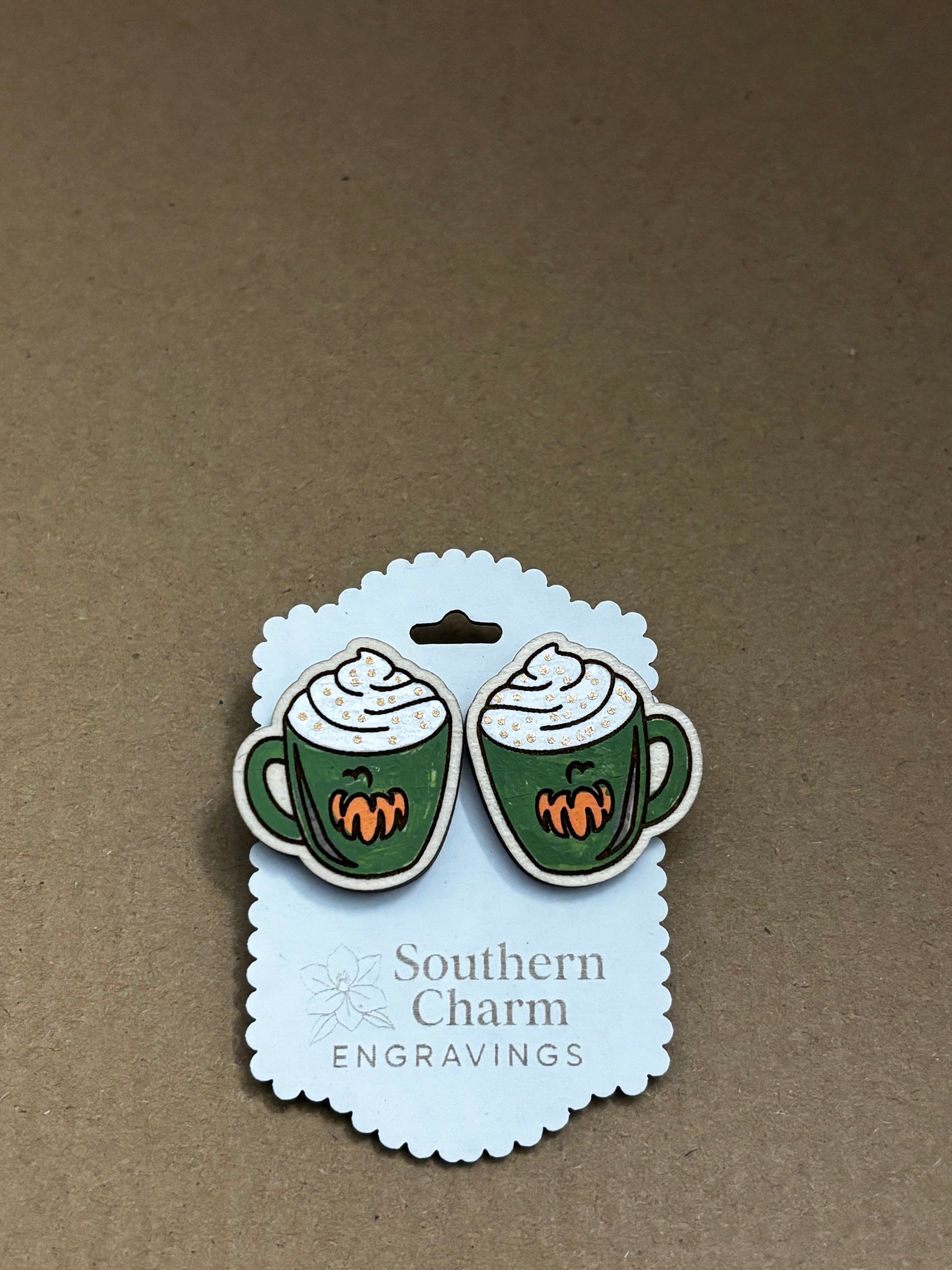 Pumpkin Spice Latte Studs